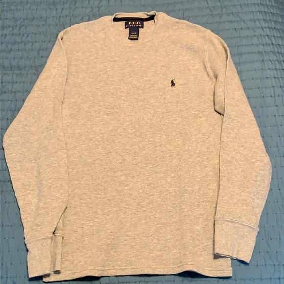 Ralph Lauren Other - Polo Longsleve Waffle Shirt-Grey-Size M